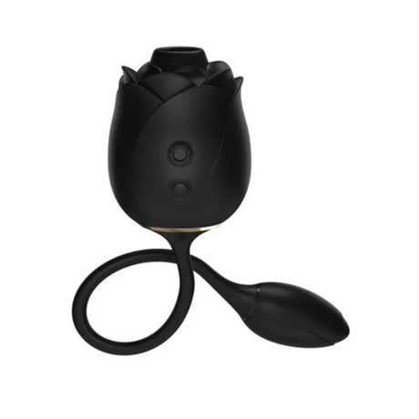 Fifty Shades of Grey - Dark Blushing Rose Clitoral Air Stimulator Vibrator (Black) FSG1185 CherryAffairs