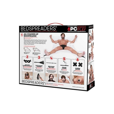 Lux Fetish - All Chained Up 6 Piece Bondage Accessory Set (Black) – product view 2