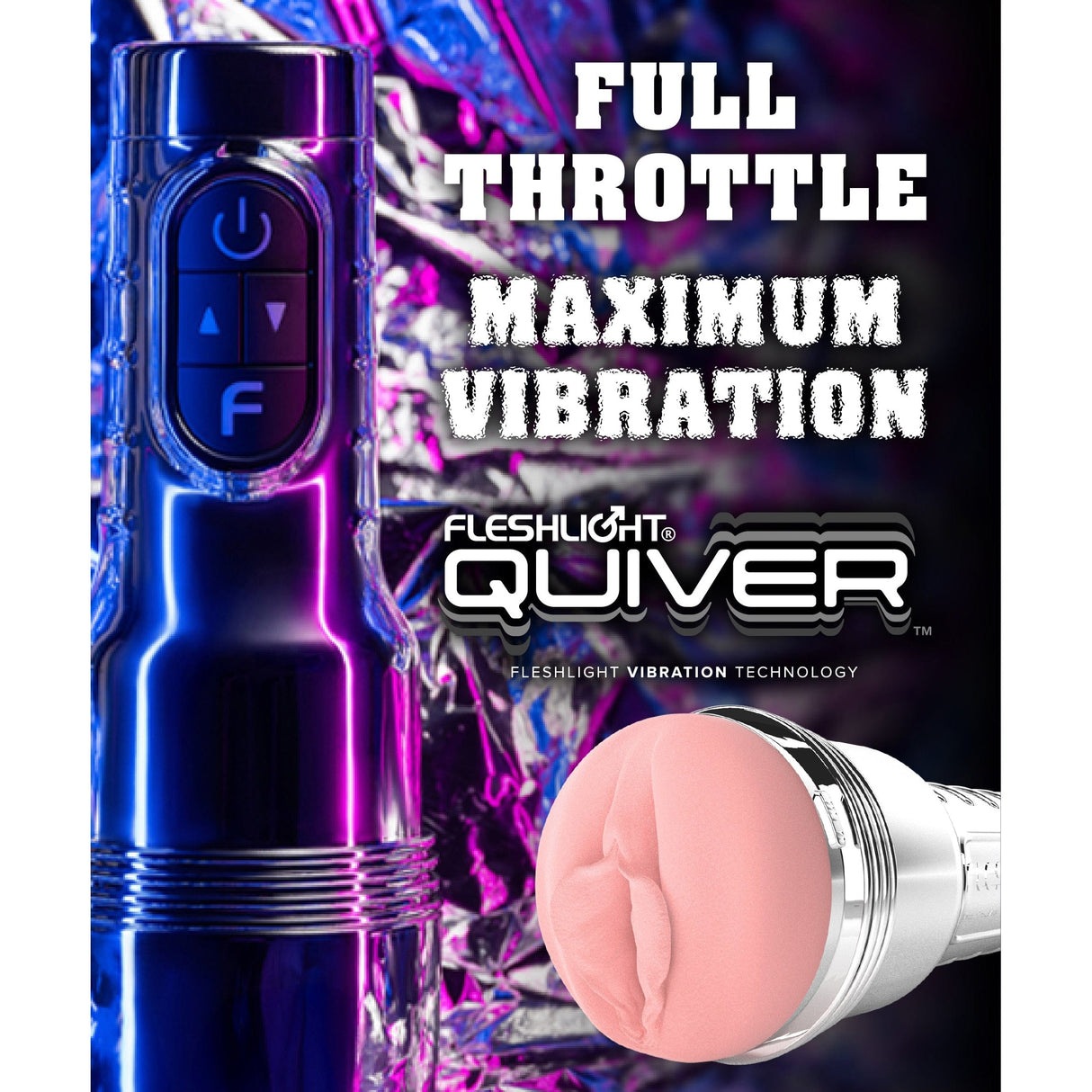 Fleshlight - Pink Quiver Rechargeable Vibrating Stroker Masturbator (RP) FL1306 CherryAffairs