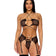 Forplay - Pull My Strings Mesh Bra, Garter & Panty Lingerie Set (Black) FPL1001 CherryAffairs