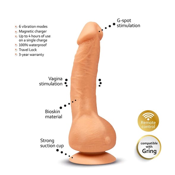 FT London - G Vibe Greal Mini Vibrating Realistic Dildo (Flesh) FT1022 CherryAffairs