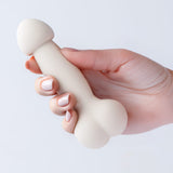 Fuji World - Spoony Cock n Balls Vibrating Dildo (White) OT1289 CherryAffairs