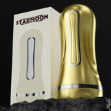 Galaku - Star Moon Double Hole Suction Stroker Masturbator Cup (Gold) GLK1013 CherryAffairs