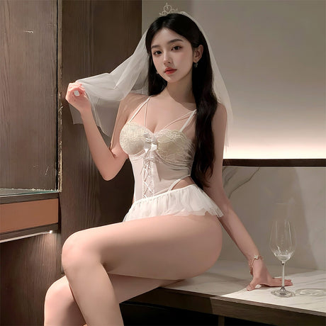 Garden - Sexy Bride Costume (White) GD1072 CherryAffairs