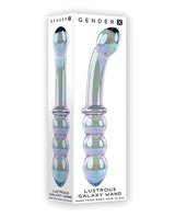 Gender X - Lustrous Galaxy Dual-Ended Glass Dildo & Wand Massager (Green) GX1010 CherryAffairs