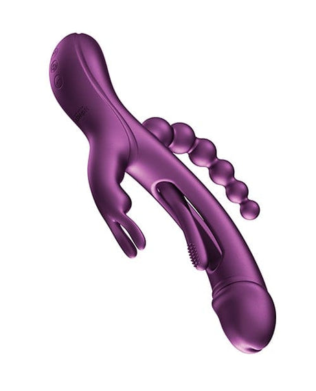 Honey Play Box - Trilux 4-in-1 Rabbit Vibrator with Anal Beads (Purple) OT1323 CherryAffairs