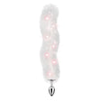 Hott Products - Foxy Tail Light Up Faux Fur Butt Plug (Silver/White) HTP1018 CherryAffairs