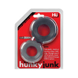 Hunky Junk - Cog Textured Cock Ring Set in Two Sizes OX1051 CherryAffairs