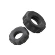 Hunky Junk - Cog Textured Cock Ring Set in Two Sizes OX1051 CherryAffairs