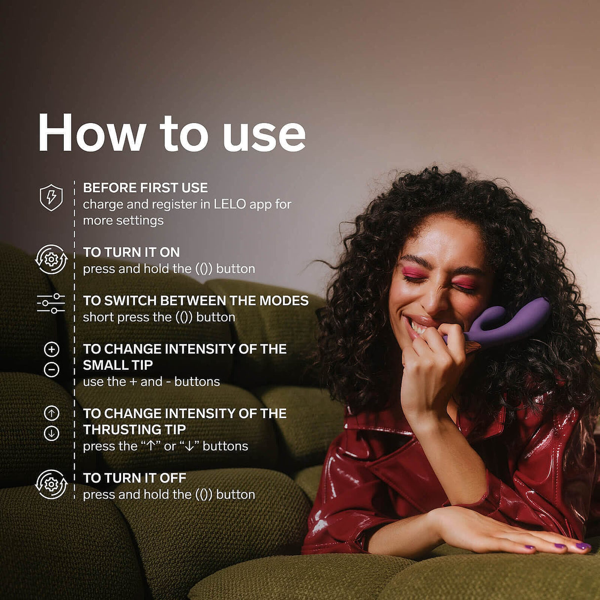 LELO - Ina Thrust App Controlled Thrusting Rabbit Vibrator CherryAffairs