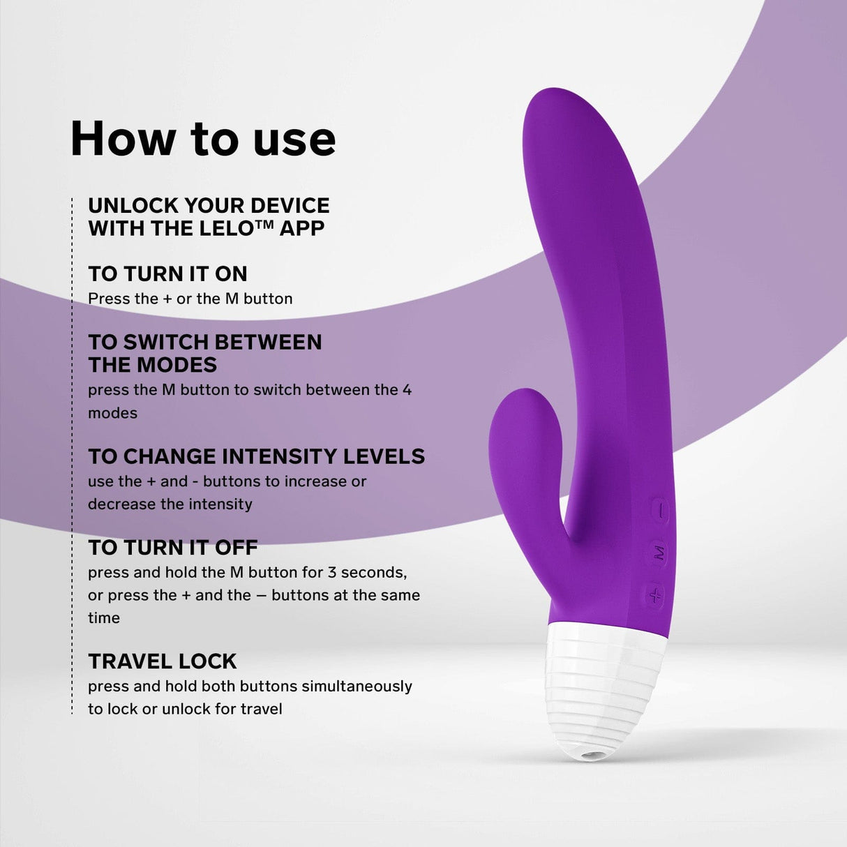 LELO - Originals KAYA App-Controlled Rabbit Vibrator (Purple) LL1275 CherryAffairs