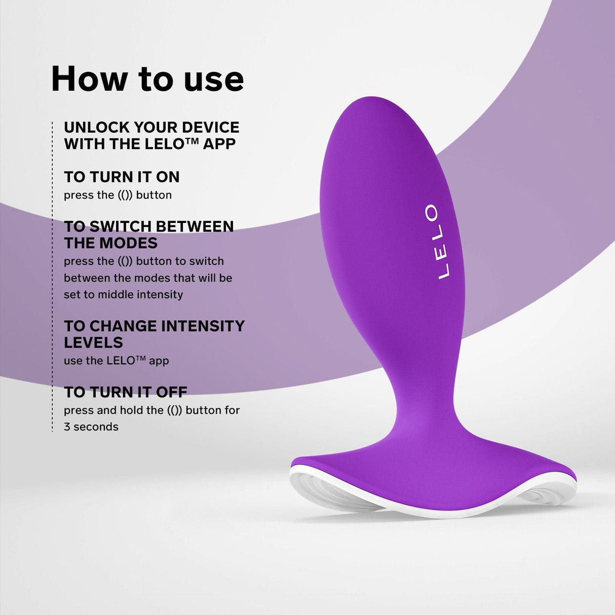 LELO - Originals SURFER App-Controlled Prostate Massager (Purple) LL1274 CherryAffairs