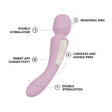 LELO - Switch App-Controlled Double Sided Wand Massager Vibrator CherryAffairs