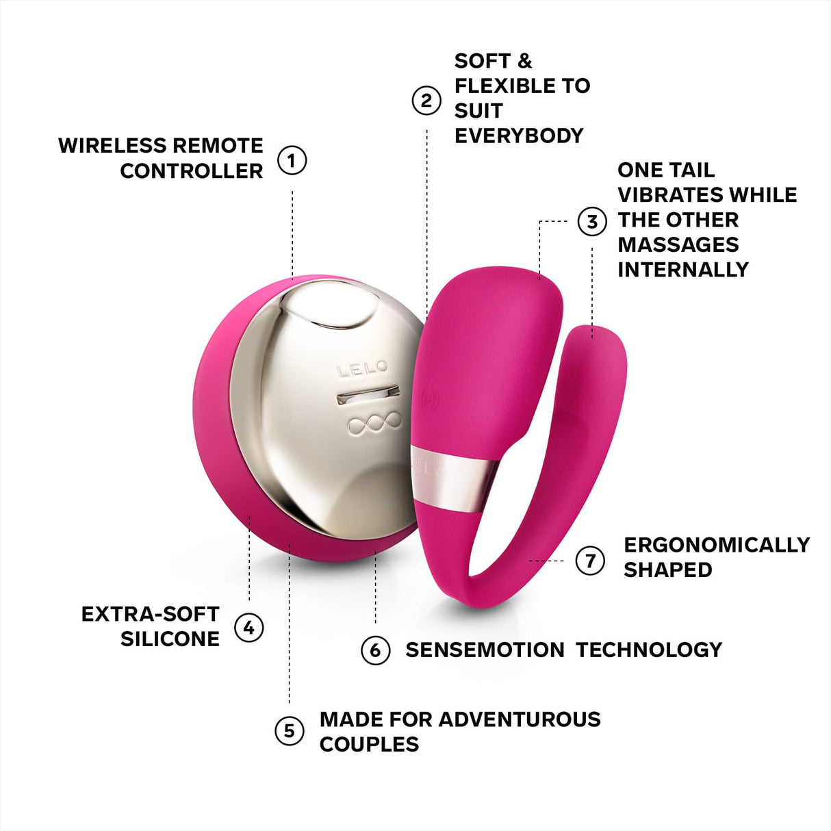 LELO - Tiani 3 Remote Control Couple's Massager CherryAffairs