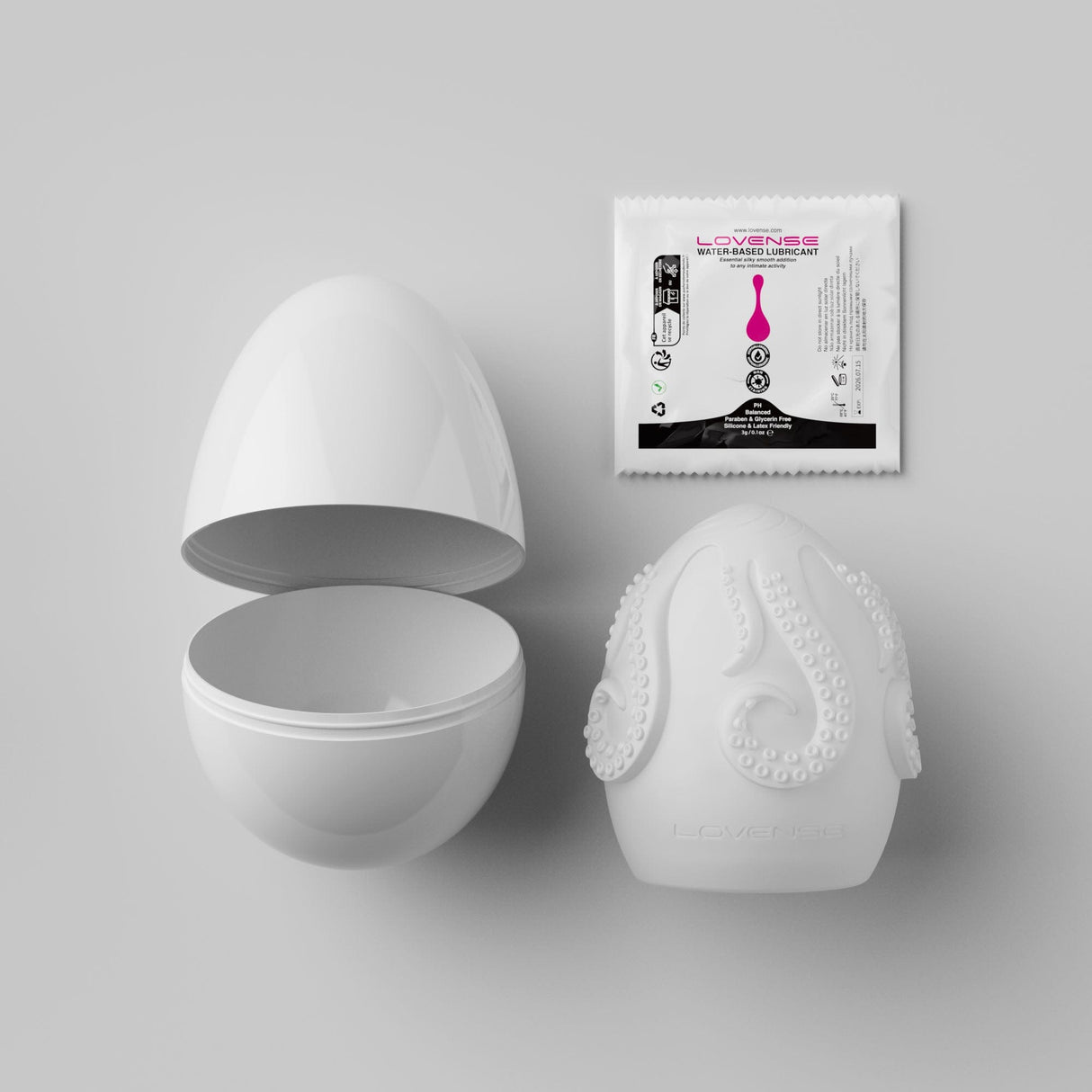 Lovense - Kraken 6 Pack Soft stretchy Egg Masturbator (White) LOS1049 CherryAffairs