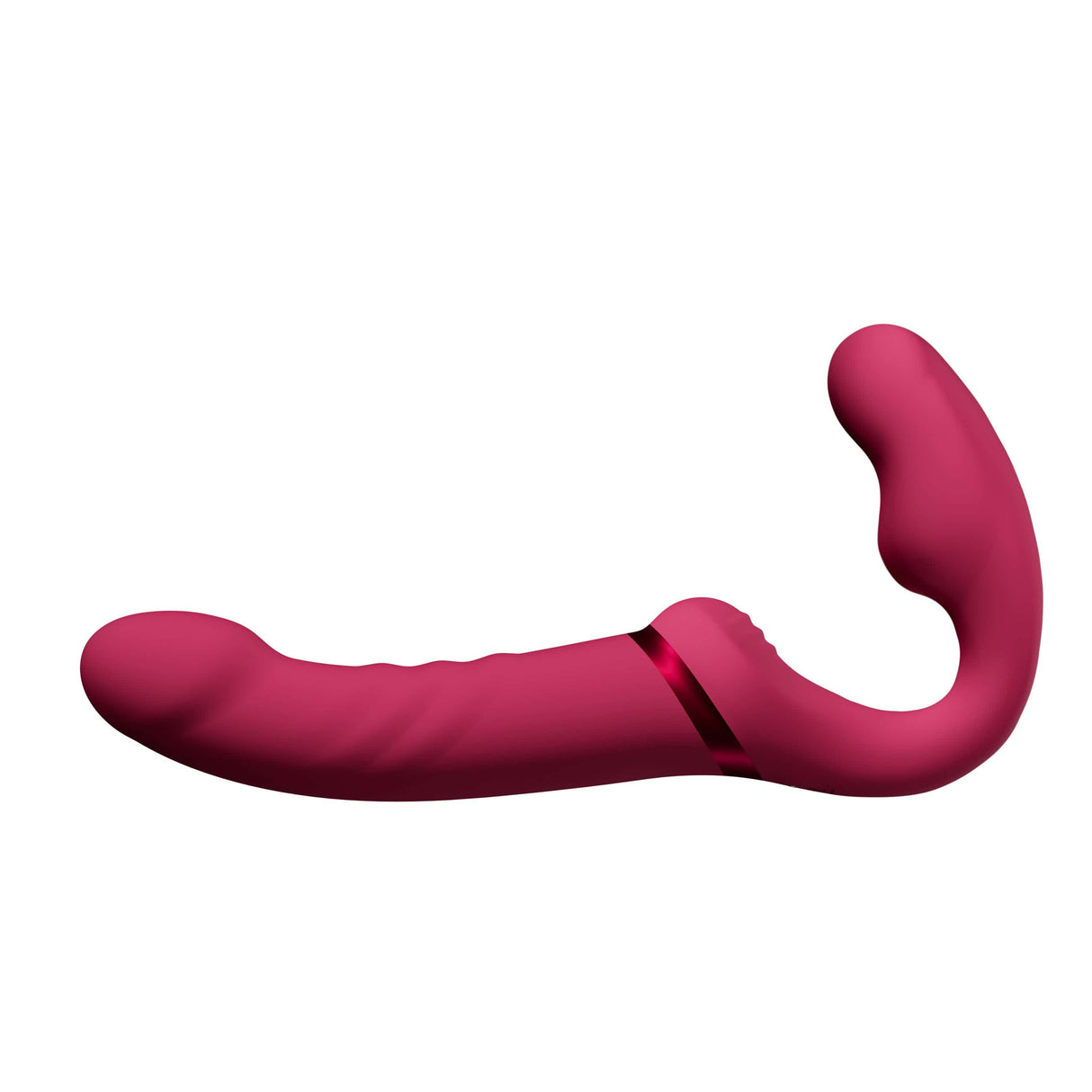 Lovense - Lapis App-Controlled Dual Ended Vibrating Strapless Strap On (Red) LOS1048 CherryAffairs