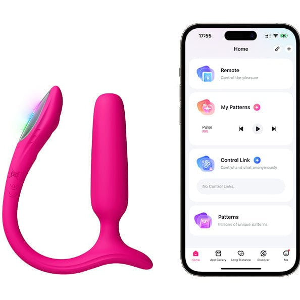 Lovense - Lush Anal Vibrating Butt Plug (Pink) LOS1075 CherryAffairs