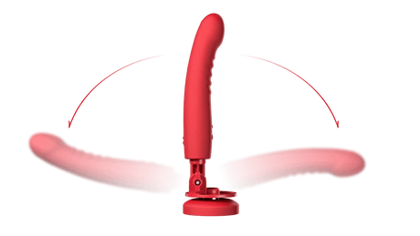 Lovense - Mission 2 App-Controlled Vibrating Suction Cup Dildo (Red) LOS1059 CherryAffairs