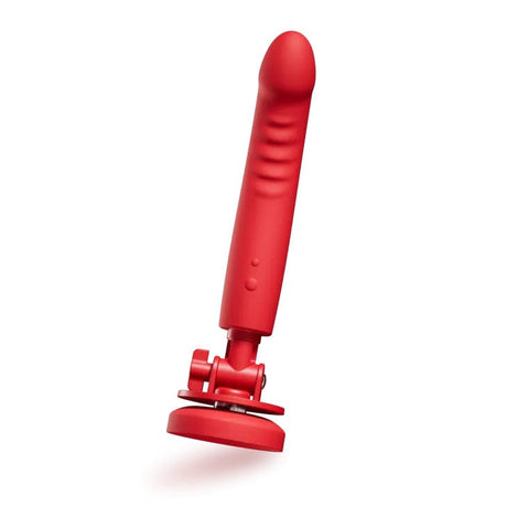 Lovense - Mission 2 App-Controlled Vibrating Suction Cup Dildo (Red) LOS1059 CherryAffairs