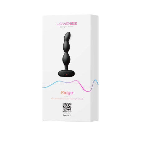 Lovense - Ridge App-Controlled Vibrating Rotating Anal Beads (Black) LOS1051 CherryAffairs