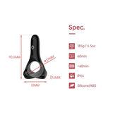 Magic Motion - Magic Rise Smart App-Controlled Wearable Silicone Cock Ring (Black) MGM1023 CherryAffairs