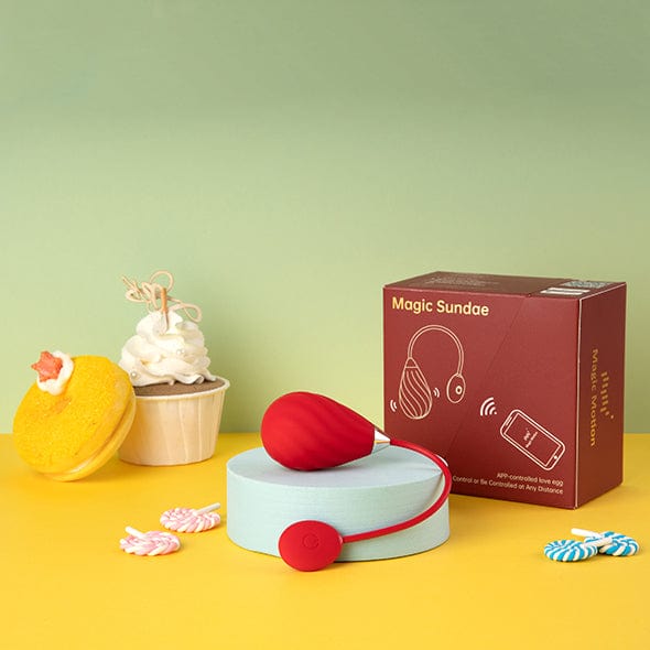 Magic Motion - Magic Sundae App Controlled Love Egg Vibrator (Red) MGM1025 CherryAffairs