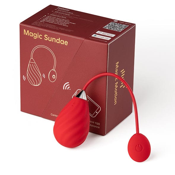 Magic Motion - Magic Sundae App Controlled Love Egg Vibrator (Red) MGM1025 CherryAffairs