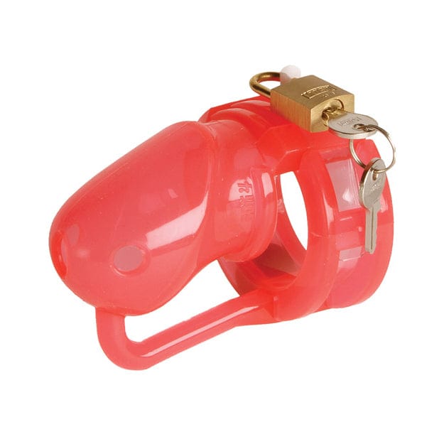 Malesation - Silicone Penis Chastity Cock Cage  Red 700000257804 Silicone Cock Cage (Non Vibration)