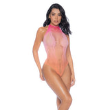 Mapale - Floral Halter Ombre Bodysuit (Pink Ombre) MAP1016 CherryAffairs