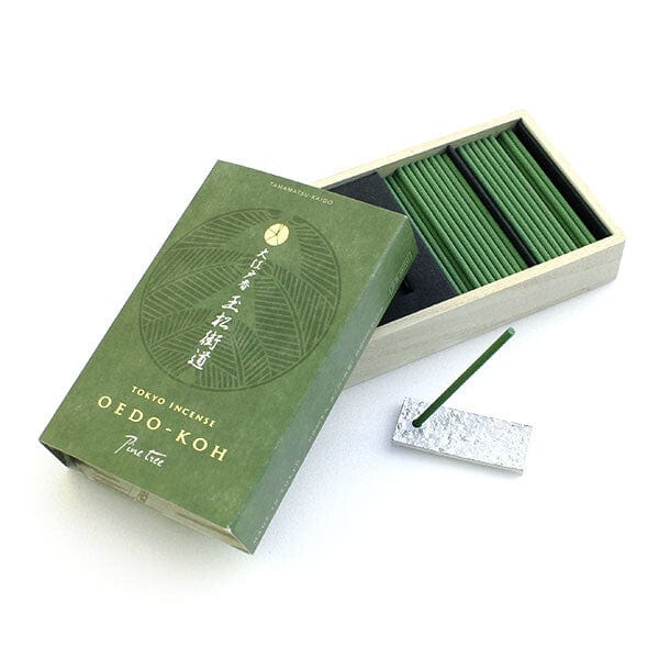 Nippon Kodo - Tamamatsu Kaido Tokyo Incense Sticks Oedo Koh with Incense Stand Aromatherapy Pine Tree (60 Sticks)    Incense Sticks