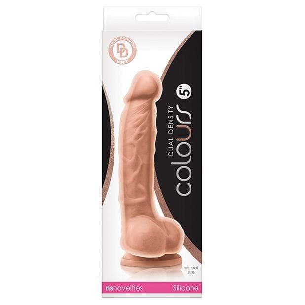 NS Novelties - Colours Dual Density Silicone Realistic Dildo with Balls    Realistic Dildo with suction cup (Non Vibration)