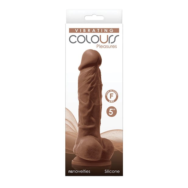 NS Novelties - Colours Pleasures Silicone Vibrating Dildo with Balls CherryAffairs