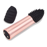 NU - Sensuelle Point Plus Rechargeable Bullet Vibrator with Head Attachments (Rose Gold) CherryAffairs