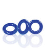 Oxballs - Willy Silicone Cock Ring Set of 3 (Blue) OX1072 CherryAffairs