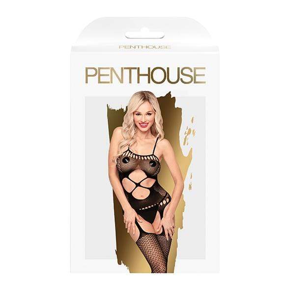 Penthouse - Hot Nightfall Geometric Net Bodystocking Costume CherryAffairs