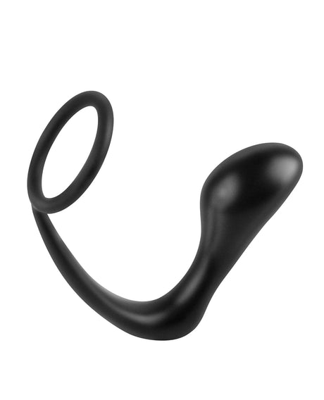Pipedream - Anal Fantasy Ass-Gasm Silicone Cock Ring & Anal Plug (Black) PD2068 CherryAffairs