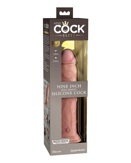 Pipedream - King Cock Elite Dual-Density Silicone Suction Dildo (Beige) PD2098 CherryAffairs