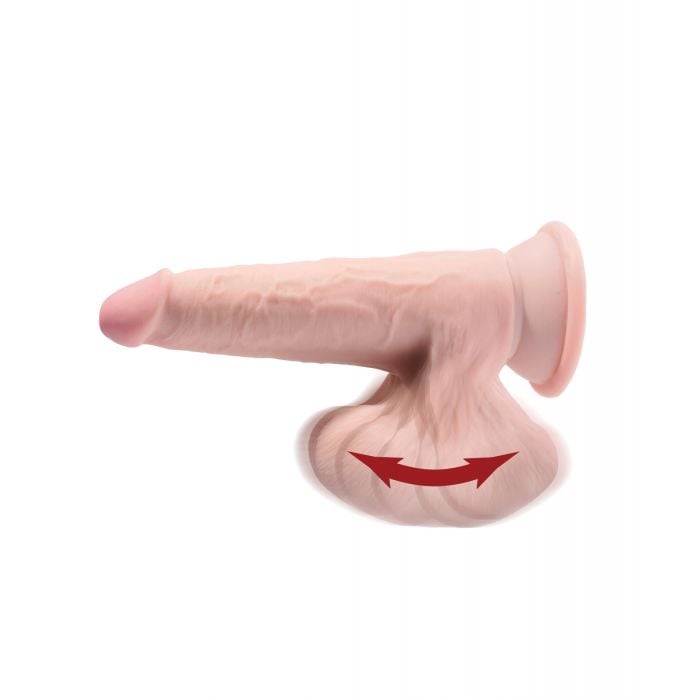 Pipedream - King Cock Plus Triple-Density Dildo with Swinging Balls CherryAffairs