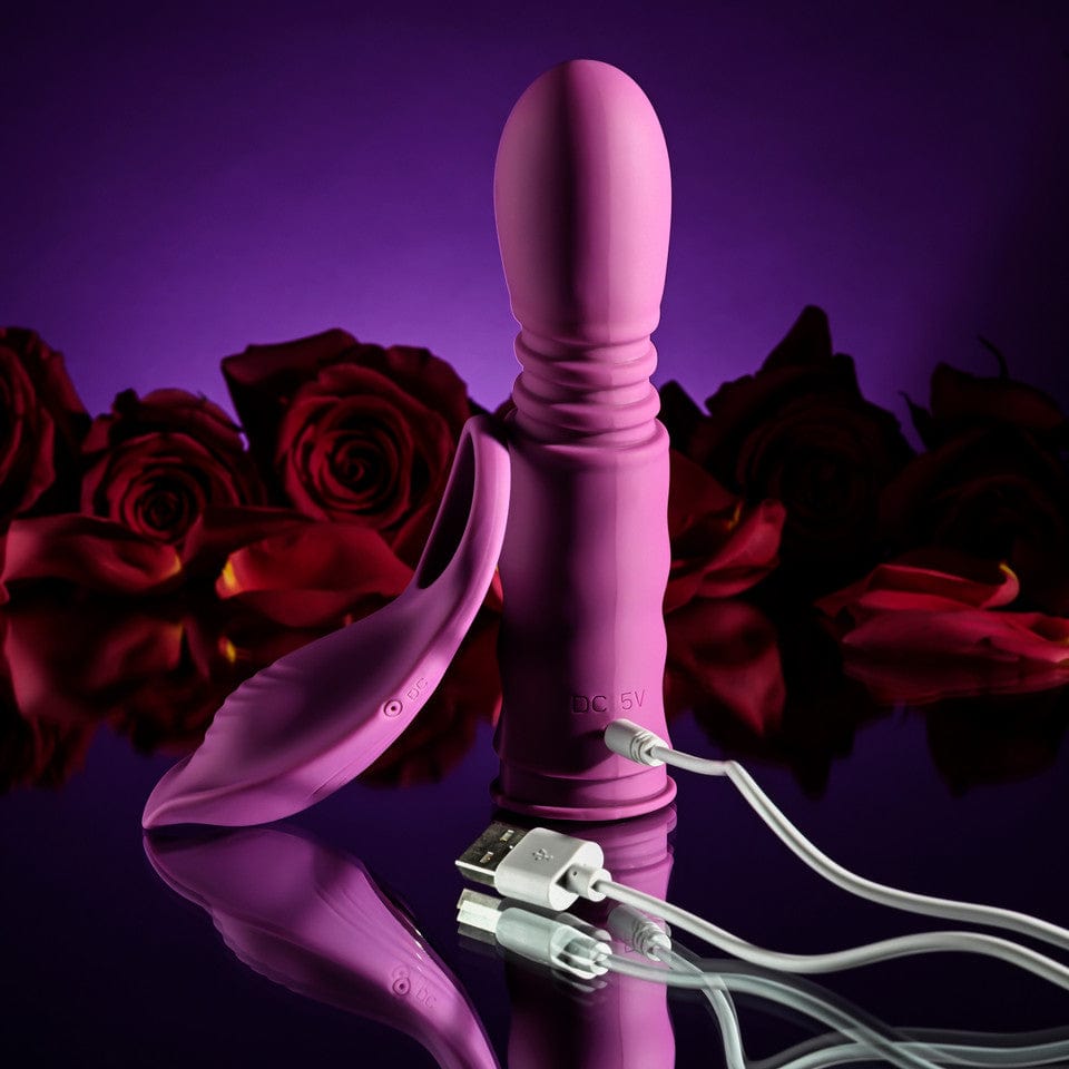 Playboy - Match Play Vibrating Thrusting Dildo with Cock Ring (Pink) PLB1025 CherryAffairs