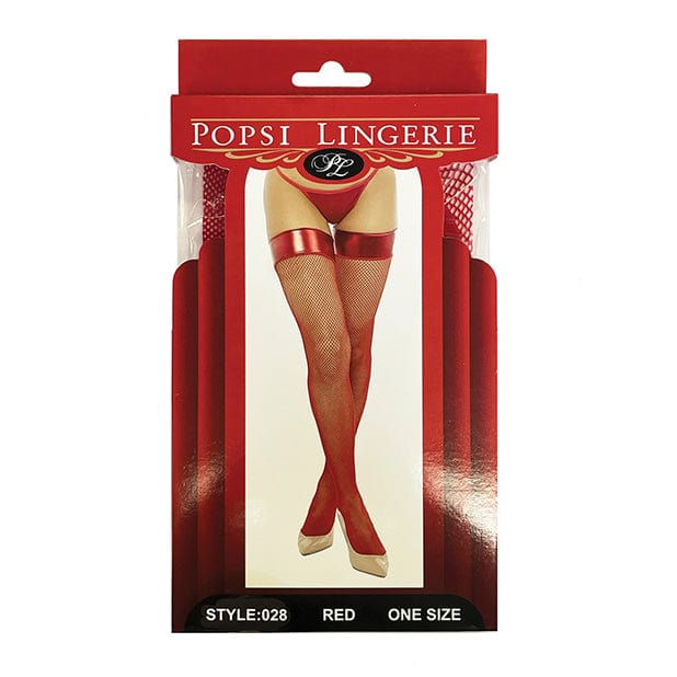 Popsi Lingerie - Vinyl Top Fishnet Stocking CherryAffairs