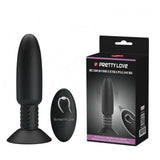 Pretty Love - Beaded Remote Control Vibrating Rotating Butt Plug (Black) PL1124 CherryAffairs