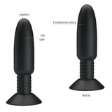 Pretty Love - Beaded Remote Control Vibrating Rotating Butt Plug (Black) PL1124 CherryAffairs