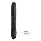 Pretty Love - Colin Vibrating Rotating Rabbit Vibrator (Black) PL1128 CherryAffairs