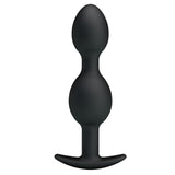 Pretty Love - Heavy Balls Silicone Butt Plug (Black) PL1129 CherryAffairs