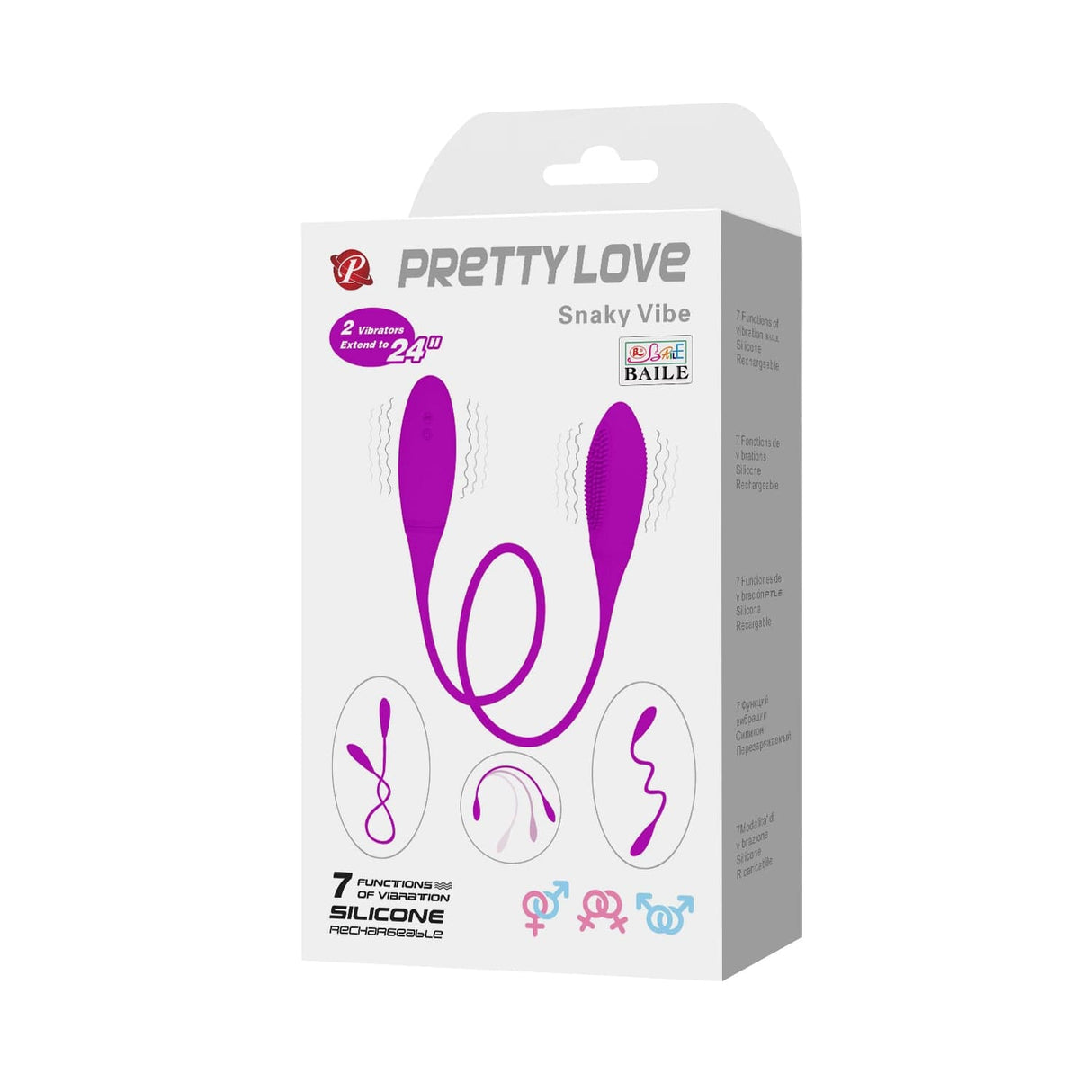 Pretty Love - Snaky Vibe Flexible Vibrator (Pink) PL1144 CherryAffairs