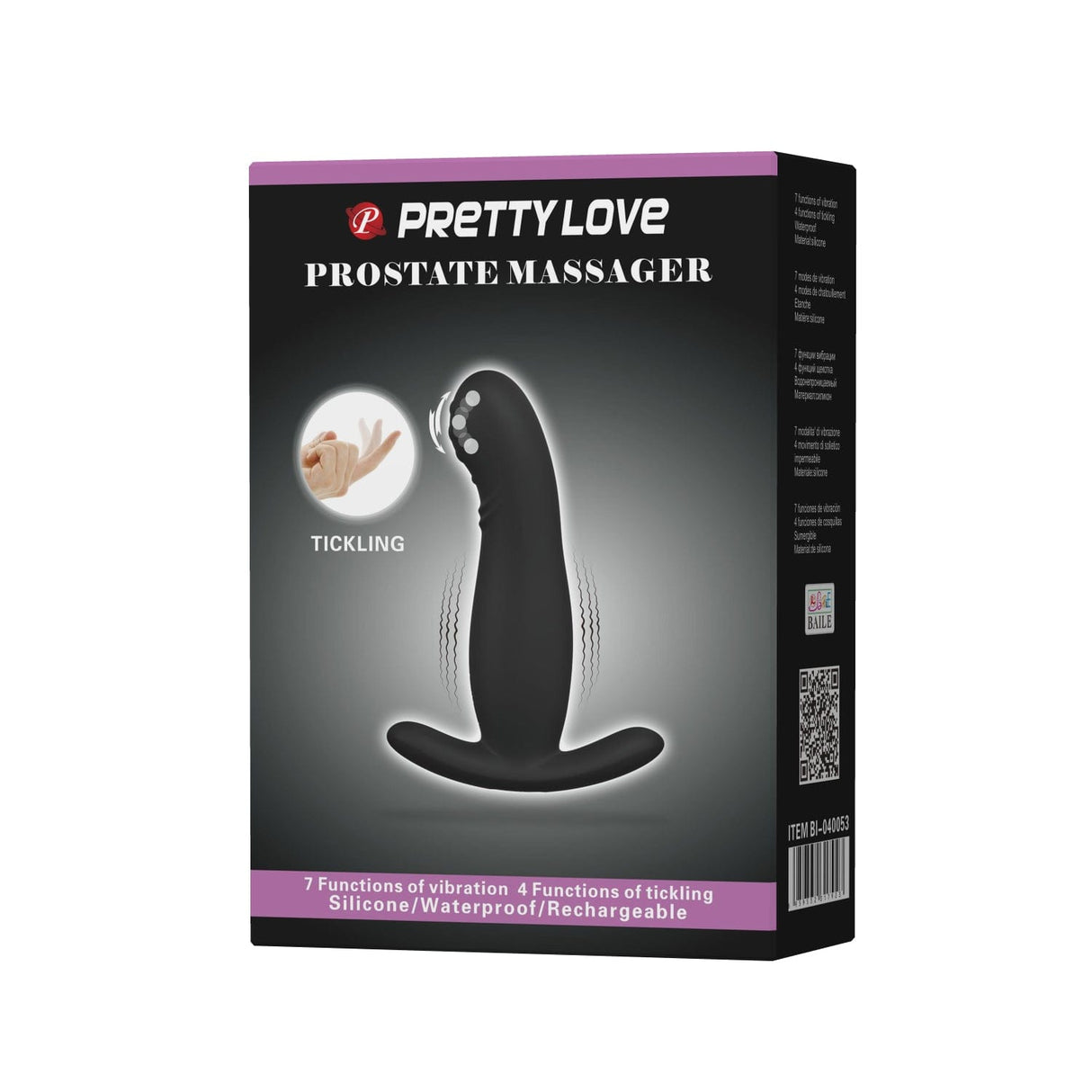 Pretty Love - Tickling Vibrating Prostate Massager (Black) PL1147 CherryAffairs