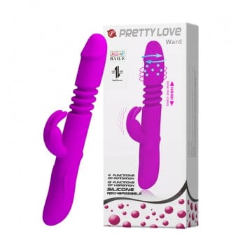 Pretty Love - Ward Rotating Thursting Rabbit Vibrator (Purple) PL1138 CherryAffairs