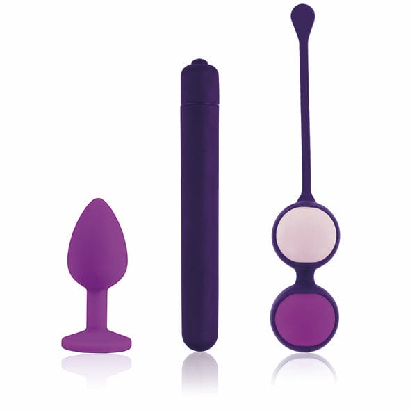 Rianne S - Essentials First Vibe Kit Anal Plug Vibrator Kegel Balls (Purple)    Bullet (Vibration) Non Rechargeable