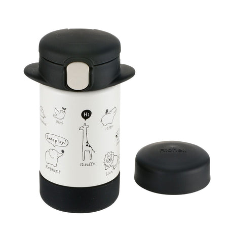 Richell - 2 Way Stainless Steel Slim Water Bottle Mug Tumblr  Black 4945680200158 Baby Water Bottle