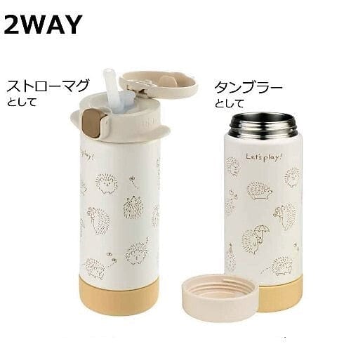 Richell - 2 Way Stainless Steel Slim Water Bottle Mug Tumblr    Baby Water Bottle